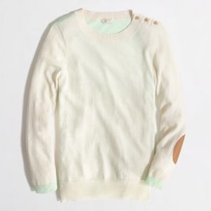 J. Crew colorblock elbow patch sweater